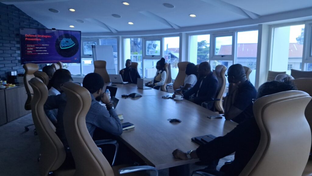 Meeting in a boardroom